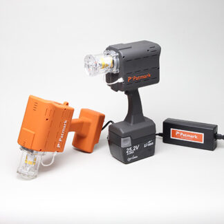 Image of two Patmark-mini units from the Patmark series, one in orange and one in black