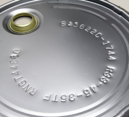 Image of numbers 'SA3622C-1744 R33-45-35TF RNGT44580' engraved in an arc on a drum cover
