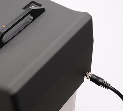 A product image of the black Patmark-desktop with cable