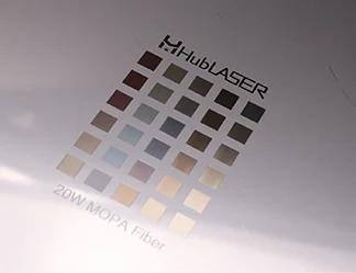 MOPA color mark on stainless steel