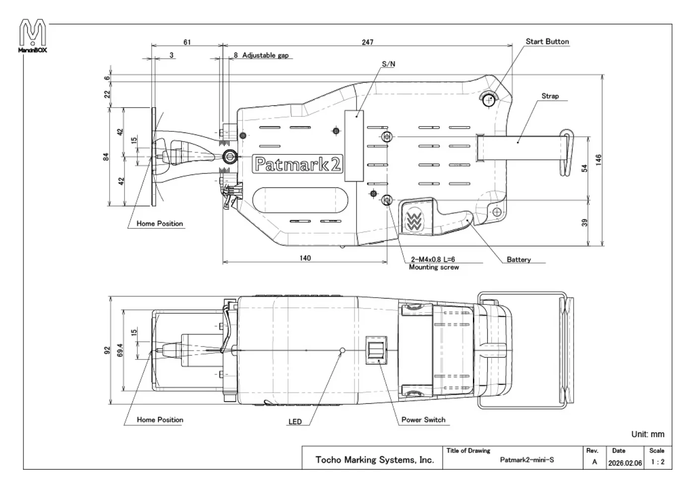 Patmark Patmark2-mini-S Drawing